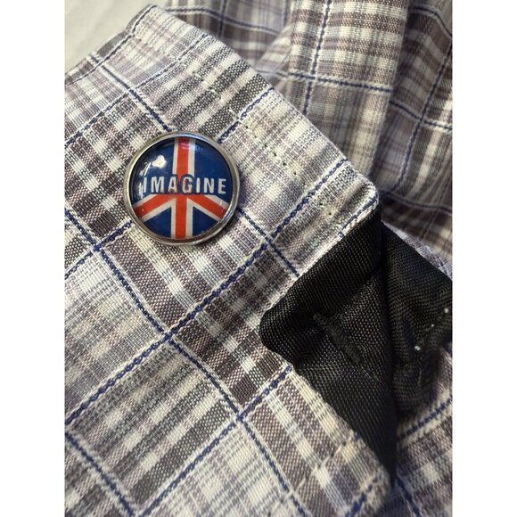 John Lennon Yoko Ono 2009 Men’s L Flip Cuff Dress Shirt Long Sleeve - Picture 4 of 11